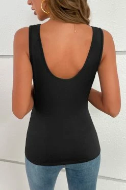 CUPSHE North Star Plunge V-Neck Lace-Up Scalloped Lace Top Clothing