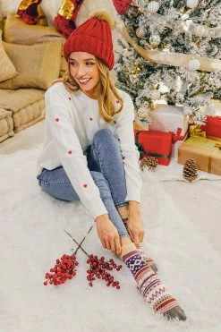 CUPSHE Dear Santa Fair Isle Sock Set - 3 Pack Clothing