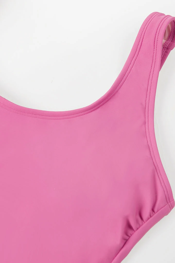 New ๐งจ CUPSHE ๐ Summer Dreaming Pink Scoop Neck Cheeky High Leg One Piece ๐ฉฑ Swimsuit โ 8 CUPSHE Summer Dreaming Pink Scoop Neck Cheeky High Leg One Piece Swimsuit