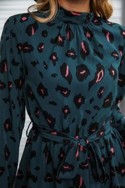 CUPSHE Finding Love Belted Leopard Print Mini Dress