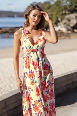 CUPSHE Lilac Dreams Plunge Tie Slip Dress Clothing