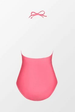 CUPSHE Vapor Wave Halter Tunneled Cutout One Piece Swimsuit One Pieces