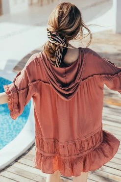 CUPSHE Dresses Best Sellers Four Mile Beach Dolman Sleeve Ruffle Shift Dress