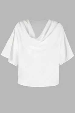 CUPSHE Clothing Antonella Dolman Sleeve Drape Collar Loose Top