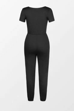 CUPSHE Clothing Danica V-neck Maxi Short Sleeve Jumpsuit