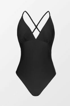 CUPSHE Kasey Black Cutout Back One Piece Swimsuit One Pieces
