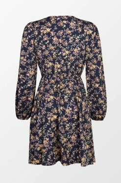 CUPSHE Alison Ditsy Floral Peasant Sleeve Mini Dress