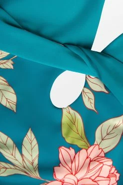 CUPSHE Crystal Teal Cutout Cross Back One Piece Swimsuit