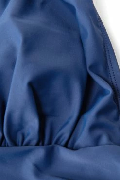 CUPSHE One Pieces Bianca Dusty Blue Plunge Halter One Piece Swimsuit