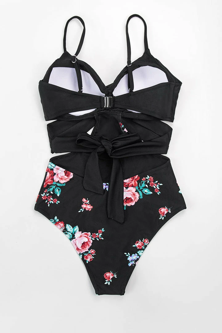 Best Sale ๐ CUPSHE One Pieces Black And Floral Wrap Cutout One Piece ๐ฉฑ Swimsuit โค๏ธ 9 CUPSHE One Pieces Black And Floral Wrap Cutout One Piece Swimsuit