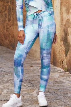 Cheapcupshe Store 19 CUPSHE Soft Focus Tie Dye Drawstring Leggings