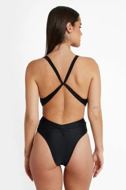 Best Sale ๐ CUPSHE Mindful Solids Deep Onyx Plunge Black One Piece One Pieces ๐ 26 CUPSHE Mindful Solids Deep Onyx Plunge Black One Piece One Pieces