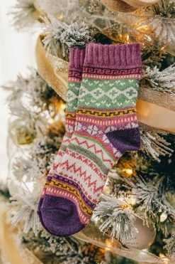 CUPSHE Dear Santa Fair Isle Sock Set - 3 Pack Clothing