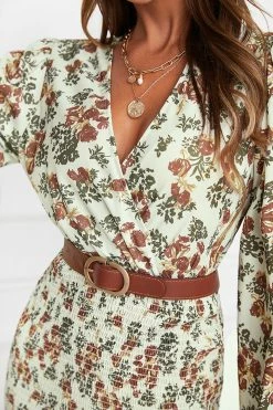 CUPSHE Cora Floral Print Smocked Mini Dress