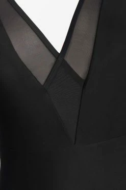 CUPSHE Grace Bay Mesh Black One Piece Swimsuit One Pieces