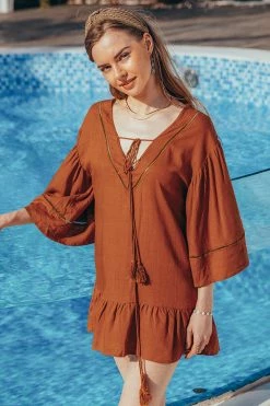 CUPSHE Lilah Cut Out Fringe A-Shape Dress