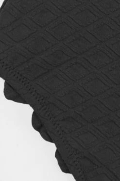 CUPSHE Black Knotted Scalloped One Piece Swimsuit One Pieces