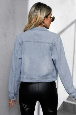 CUPSHE Cool Girl Denim Button-Front Jacket