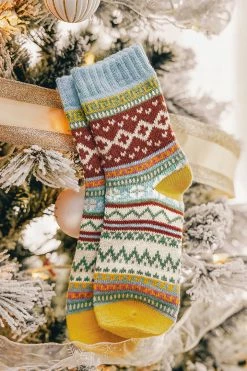 CUPSHE Dear Santa Fair Isle Sock Set - 3 Pack Clothing