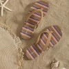 CUPSHE Beach Accessories Baker Beach Stripe Flat Sandals