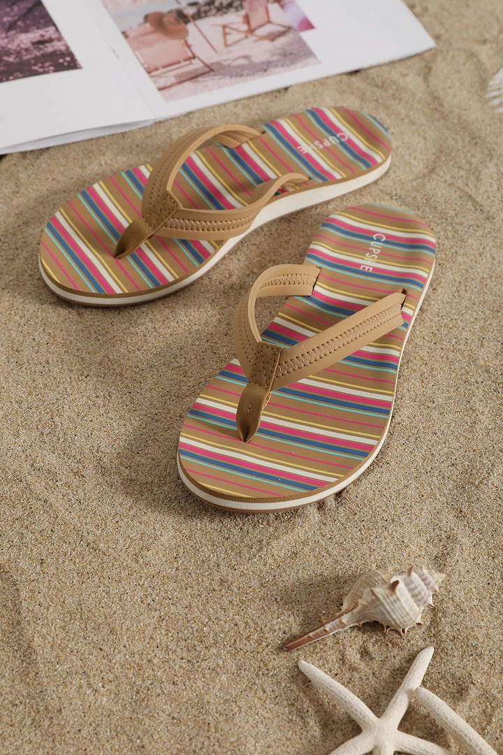 Cheapest ๐ CUPSHE Beach Accessories Baker Beach Stripe Flat ๐ฉด Sandals ๐งจ 6 CUPSHE Beach Accessories Baker Beach Stripe Flat Sandals