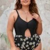 CUPSHE One Pieces Hadlee Daisy Floral Plus Size One Piece Swimsuit