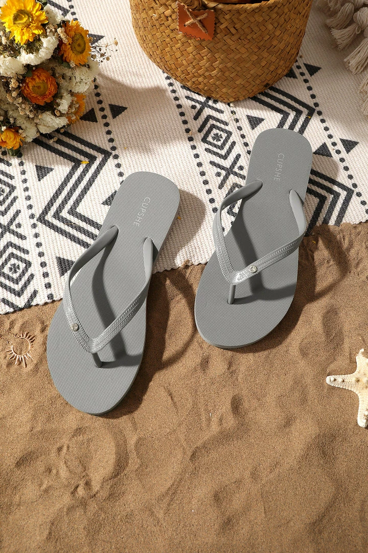 Best reviews of ๐ CUPSHE Sand Bar Rhinestone Grey Flip Flops ๐คฉ 3 CUPSHE Sand Bar Rhinestone Grey Flip Flops