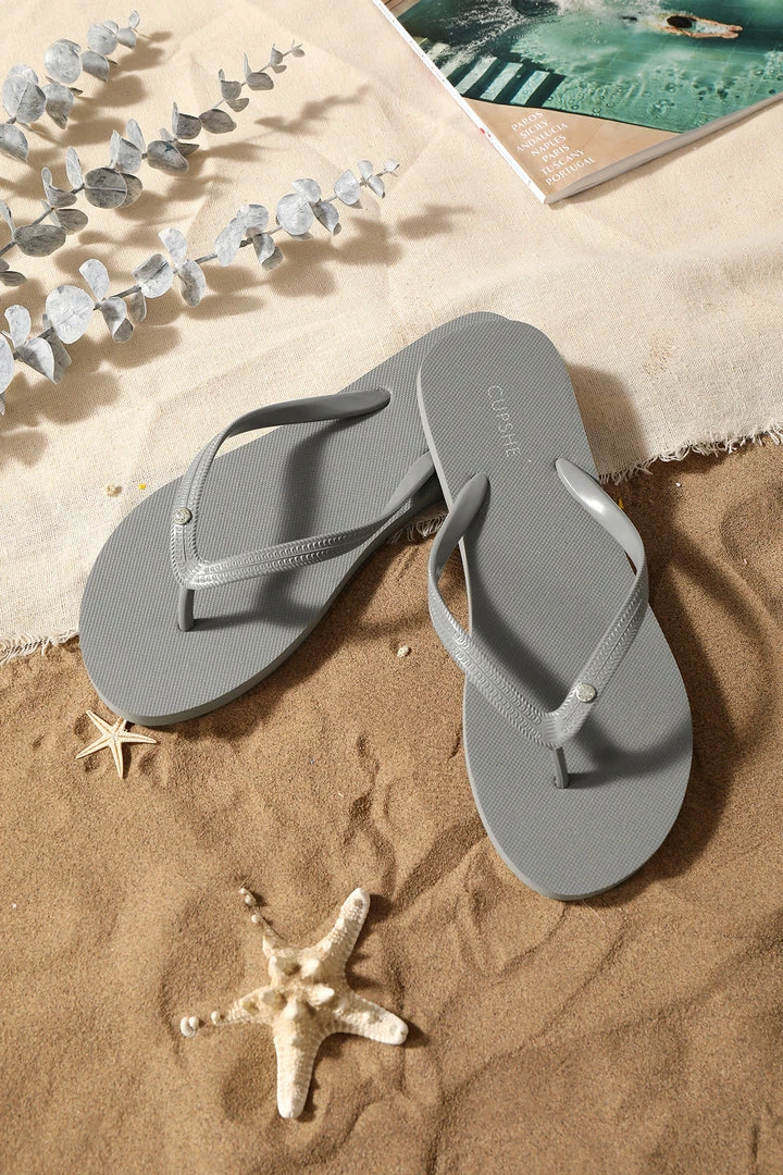 Best reviews of ๐ CUPSHE Sand Bar Rhinestone Grey Flip Flops ๐คฉ 5 CUPSHE Sand Bar Rhinestone Grey Flip Flops
