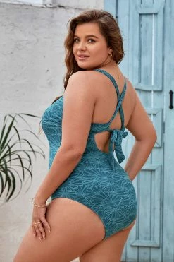CUPSHE Flourishing Floral One Piece Tummy Control Plus Size Swimsuit One Pieces