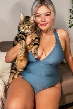 CUPSHE Wild Romance Shirred Halter Plus Size One Piece Swimsuit