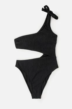 CUPSHE Paluma Falls Black Cut-out One Piece Swimsuit One Pieces