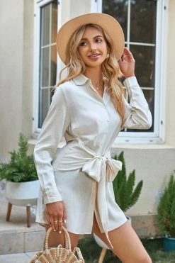 CUPSHE Dresses Best Sellers Savanna Long Sleeve Button Shirt Dress