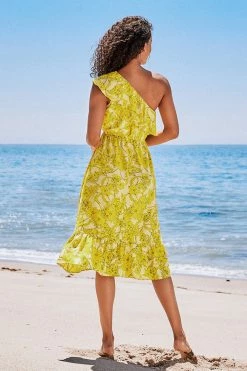 CUPSHE Stevie One Shoulder Ruffle Dress Clothing