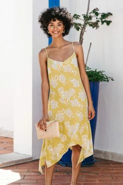 CUPSHE Amelie Floral Tie Back Slip Dress Dresses Best Sellers