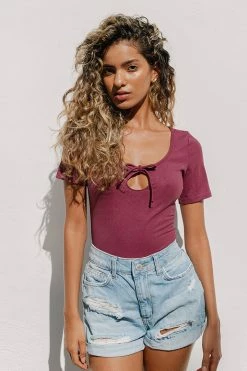 CUPSHE Laurel Scoop Tie Bodysuit