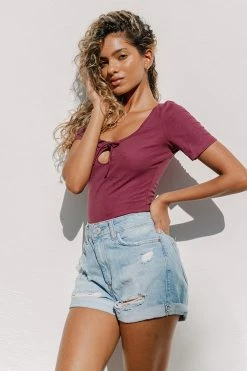 CUPSHE Laurel Scoop Tie Bodysuit