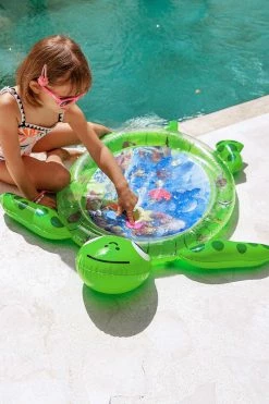 CUPSHE Adventure Cartoon Turtle Water Pat Kids Pool Float Swimming Ring Beach Accessories