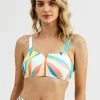 CUPSHE Amantea Abstract Print Zip Front Sports Bra