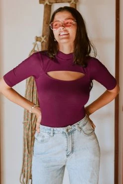 CUPSHE Clothing Addisyn Cut Out Half Sleeve Bodysuit