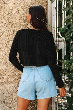 CUPSHE Alannah Black V-neck Bodysuit