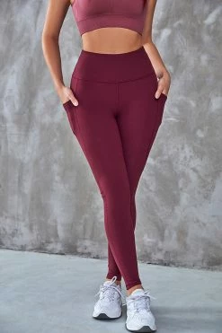 CUPSHE Finn Red Slim Fit Leggings Clothing